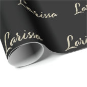 Larissa white gold Handwriting Geschenkpapier Cadeaupapier (Rol Hoek)