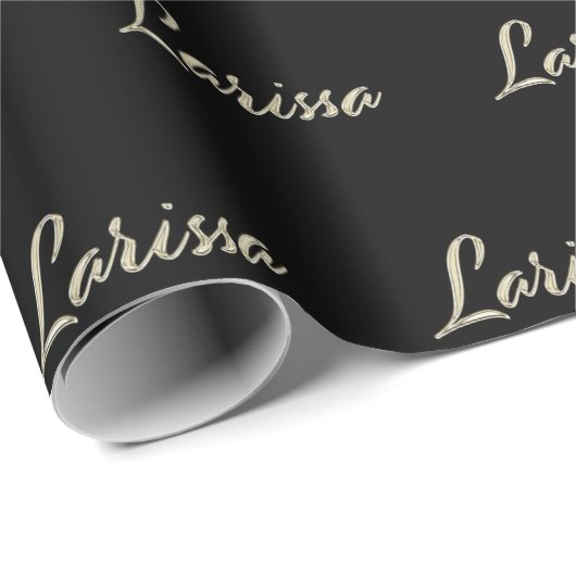 Larissa white gold Handwriting Geschenkpapier Cadeaupapier (Rol Hoek)