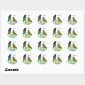 Lark Bunting Birds Colorado Columbine Ronde Sticker (Vel)