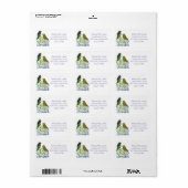 Lark Bunting State Bird of Colorado Columbine Etiket (Full Sheet)