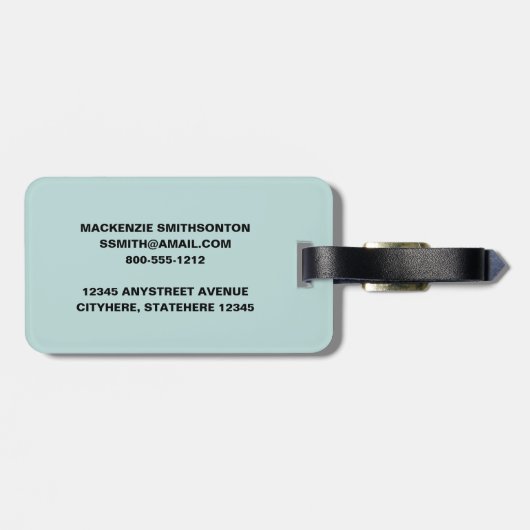 Larkruse Stick Gepersonaliseerd Monogram Bagagelabel (Achterkant horizontaal)