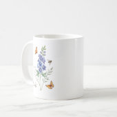 Larkspur Birth Month Flower Koffiemok (Voorkant links)