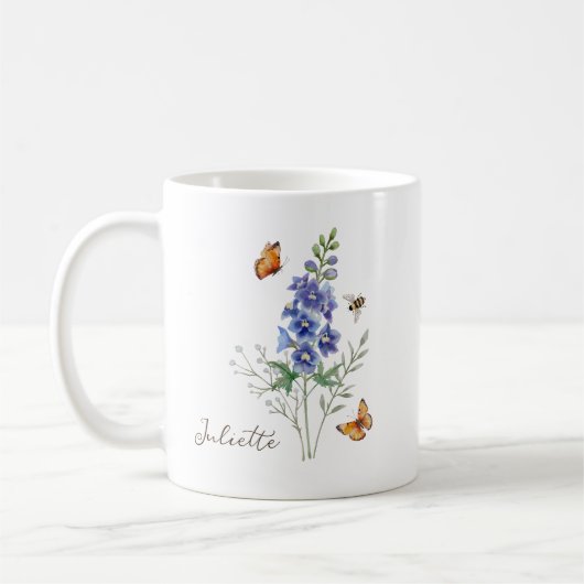 Larkspur Birth Month Flower Koffiemok (Links)
