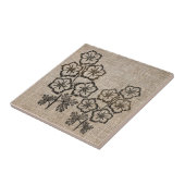 Larkspur Delphinium Bloemen Tekendoek Tegeltje (Zijkant)