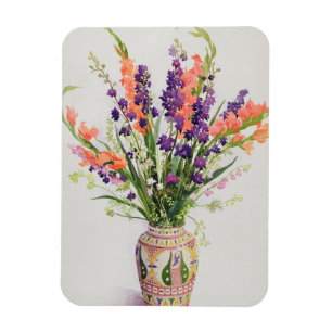 Larkspur en Gladioli in een Marokkaanse Vase Magneet