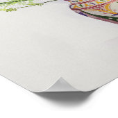 Larkspur en Gladioli in een Marokkaanse Vase Poster (Hoek)