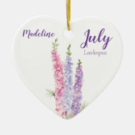 Larkspur Juli Bloedventilator Keramisch Ornament