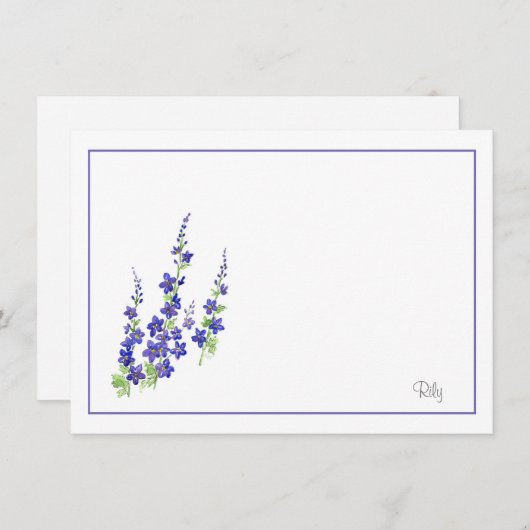 Larkspur Notitiekaartje (Voorkant / Achterkant)
