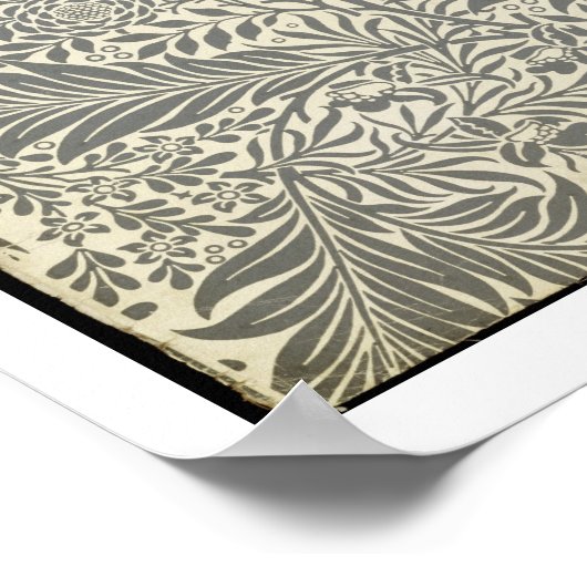 Larkspur, ontwerp van behang, 1872 poster (Hoek)