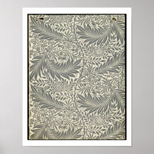 Larkspur, ontwerp van behang, 1872 poster