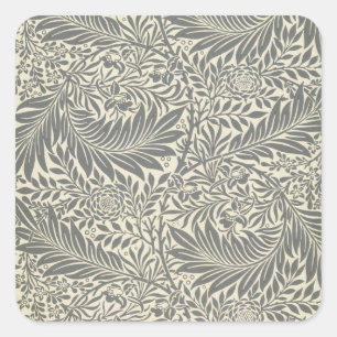 Larkspur, ontwerp van behang, 1872 vierkante sticker