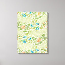 Larkspur Pattern (door William Morris) Canvas Afdruk