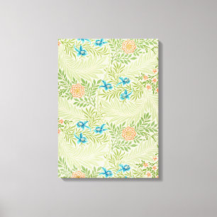 Larkspur Pattern (door William Morris) Canvas Afdruk