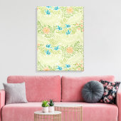 Larkspur Pattern (door William Morris) Canvas Afdruk (Insitu (Woonkamer))