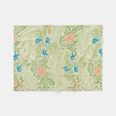 Larkspur Pattern (door William Morris) Fleece Deken (Voorkant (Horizontaal))