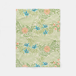 Larkspur Pattern (door William Morris) Fleece Deken