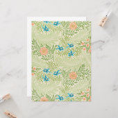 Larkspur Pattern (door William Morris) Kaart (Voorkant / Achterkant in situ)