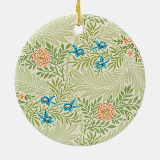 Larkspur Pattern (door William Morris) Keramisch Ornament (Achterkant)