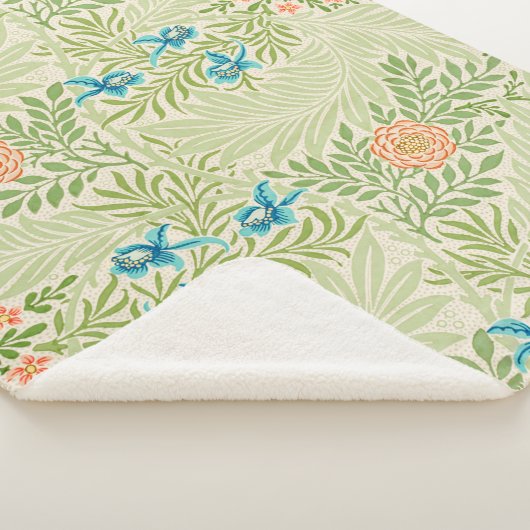 Larkspur Pattern (door William Morris) Sherpa Deken (3/4)