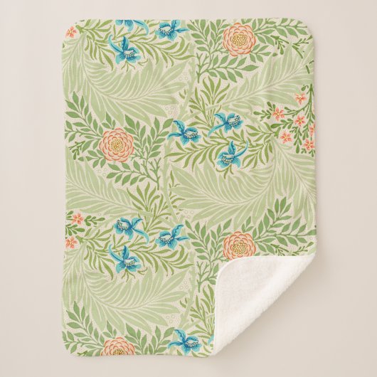 Larkspur Pattern (door William Morris) Sherpa Deken (Voorkant)