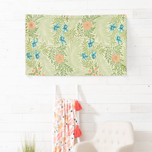 Larkspur Pattern (door William Morris) Spandoek (Insitu)