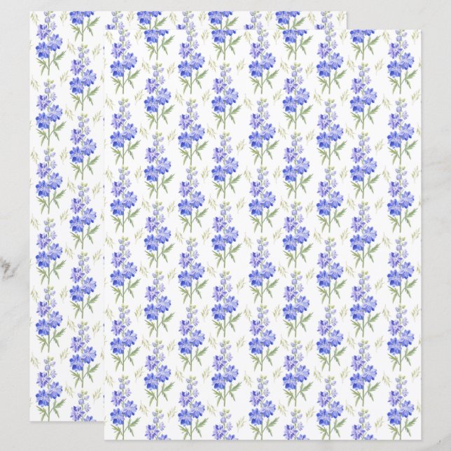 Larkspur-plakboekpapier (Voorkant / Achterkant)