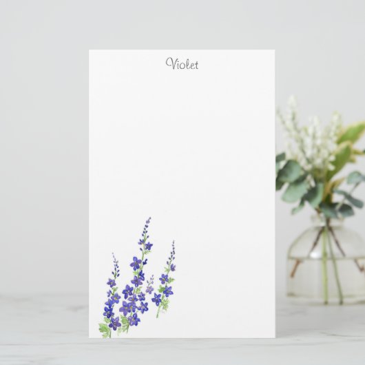 Larkspur Stationery Briefpapier (Staand voorkant)