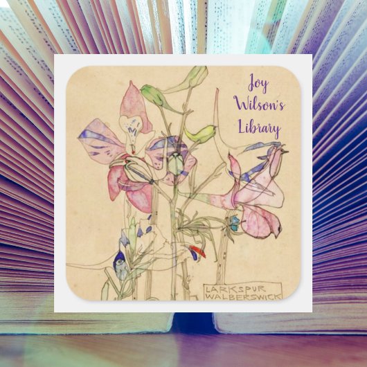 Larkspur Walberswick door Charles Mackintosh Vierkante Sticker