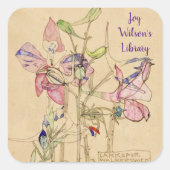 Larkspur Walberswick door Charles Mackintosh Vierkante Sticker (Voorkant)