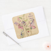 Larkspur Walberswick door Charles Mackintosh Vierkante Sticker (Envelop)