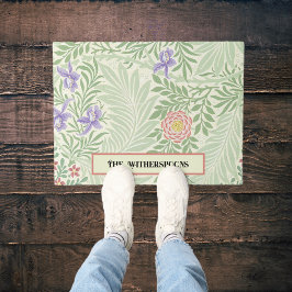 Larkspur William Morris Groen Rood Paarse Bloem Deurmat