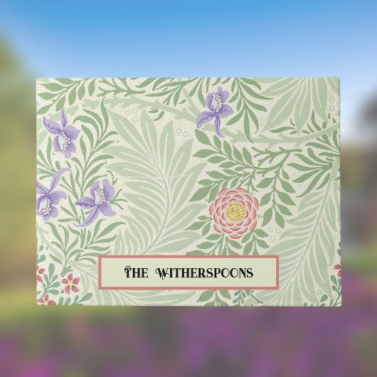 Larkspur William Morris Groen Rood Paarse Bloem Deurmat