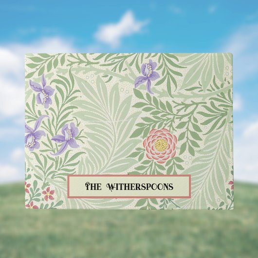 Larkspur William Morris Groen Rood Paarse Bloem Deurmat