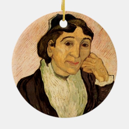 L'Arlesienne (Madame Ginoux) van Vincent van Gogh Keramisch Ornament (Achterkant)