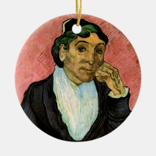 L'Arlesienne (Madame Ginoux) van Vincent van Gogh Keramisch Ornament (Voorkant)
