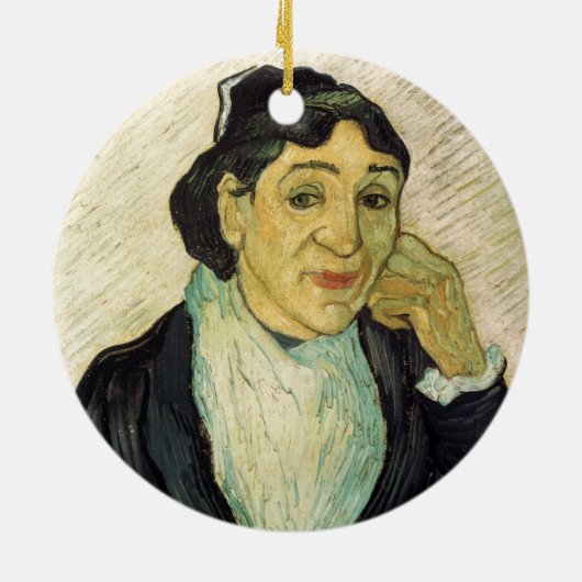 L'Arlesienne (Madame Ginoux) van Vincent van Gogh Keramisch Ornament (Achterkant)