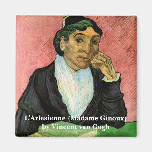 L'Arlesienne (Madame Ginoux) van Vincent van Gogh Magneet (Voorkant)