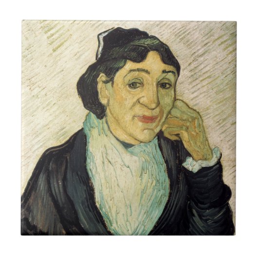 L'Arlesienne (Madame Ginoux) van Vincent van Gogh Tegeltje (Voorkant)