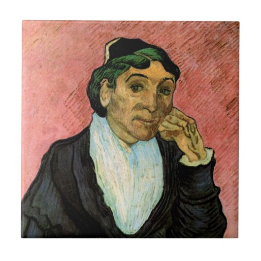 L'Arlesienne (Madame Ginoux) van Vincent van Gogh Tegeltje (Voorkant)