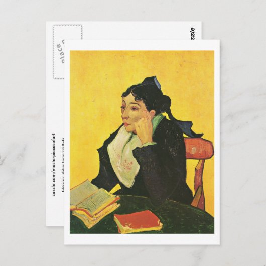 L'Arlésienne with Books, Vincent Van Gogh Briefkaart (Voorkant / Achterkant)