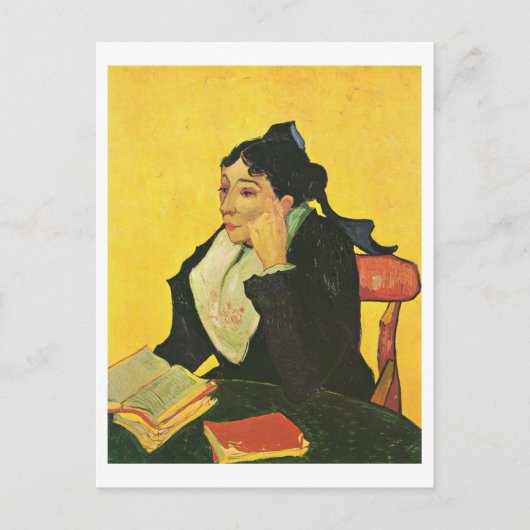 L'Arlésienne with Books, Vincent Van Gogh Briefkaart (Voorkant)