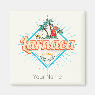 Larnaca Cyprus Retro Cocktail  Zonsondergang Magneet