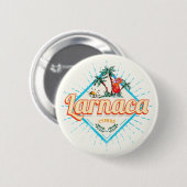 Larnaca Cyprus Retro Cocktail Zonsondergang Ronde Button 5,7 Cm (Voorkant /achterkant)