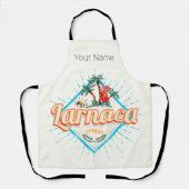 Larnaca Cyprus Retro Cocktail  Zonsondergang Schort (Voorkant)