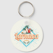 Larnaca Cyprus Retro Cocktail  Zonsondergang Sleutelhanger (Voorkant)