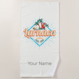 Larnaca Cyprus Retro Cocktail Zonsondergang Strandlaken