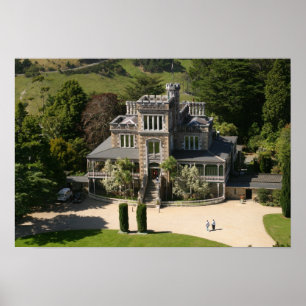 Larnach Castle, Dunedin, Nieuw-Zeeland - antenne Poster