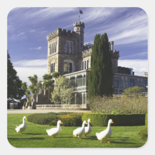 Larnach Castle, Otago schiereiland, Dunedin, Vierkante Sticker