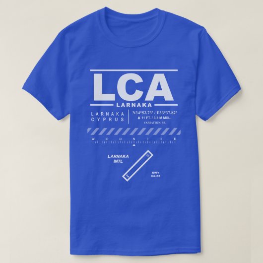 Larnaka International Airport LCA T-shirt (Design voorkant)