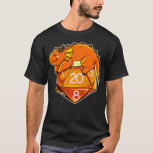 Larp Chubby Dragon Dungeons W20 Roll Play Gam T-shirt